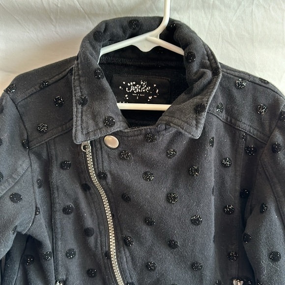 Girls justice asymmetrical zip jacket w/glitter dots. 10. Make a bundle & Save! - Picture 3 of 3